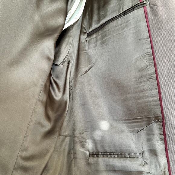 Vintage Hunt Valley 2-Piece Wool Suit Size 44 Brown Made in USA Sport Coat Pants - Picture 14 of 16